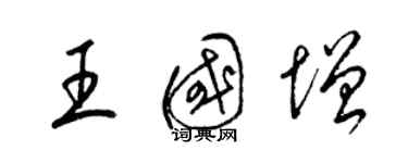 梁锦英王国增草书个性签名怎么写