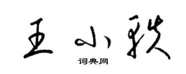 梁锦英王小轶草书个性签名怎么写