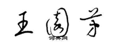 梁锦英王园芳草书个性签名怎么写