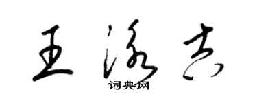 梁锦英王泳吉草书个性签名怎么写