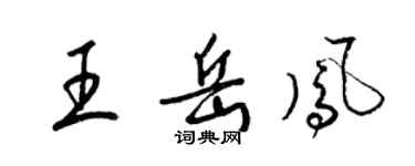 梁锦英王岳凤草书个性签名怎么写