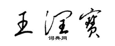 梁锦英王润宝草书个性签名怎么写