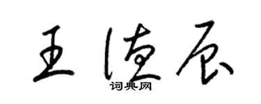 梁锦英王德辰草书个性签名怎么写