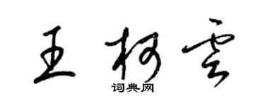 梁锦英王柯云草书个性签名怎么写