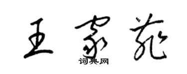 梁锦英王家菲草书个性签名怎么写
