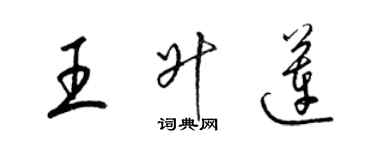 梁锦英王升莲草书个性签名怎么写