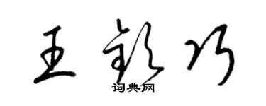 梁锦英王钦巧草书个性签名怎么写