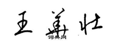 梁锦英王华壮草书个性签名怎么写