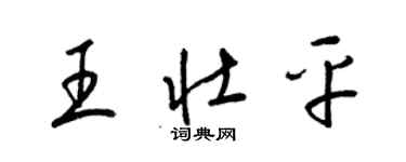 梁锦英王壮平草书个性签名怎么写