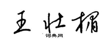 梁锦英王壮楣草书个性签名怎么写