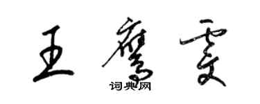 梁锦英王鹰雯草书个性签名怎么写