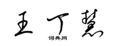 梁锦英王丁慧草书个性签名怎么写