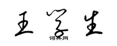 梁锦英王学生草书个性签名怎么写