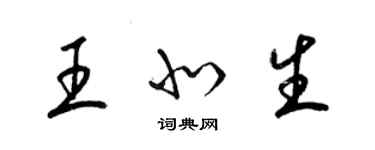 梁锦英王北生草书个性签名怎么写