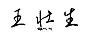 梁锦英王壮生草书个性签名怎么写