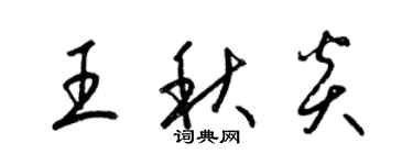 梁锦英王秋炎草书个性签名怎么写