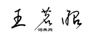梁锦英王茗昭草书个性签名怎么写
