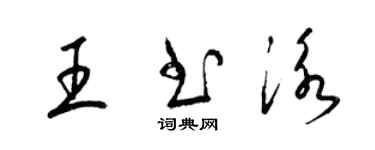 梁锦英王书泳草书个性签名怎么写