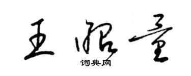 梁锦英王昭量草书个性签名怎么写