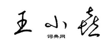梁锦英王小喜草书个性签名怎么写