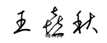 梁锦英王喜秋草书个性签名怎么写