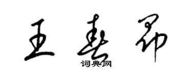 梁锦英王春昂草书个性签名怎么写