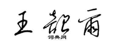 梁锦英王韶尔草书个性签名怎么写