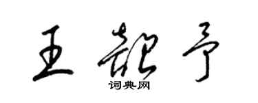 梁锦英王韶予草书个性签名怎么写