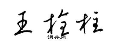 梁锦英王栓柱草书个性签名怎么写
