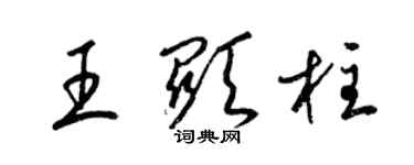 梁锦英王显柱草书个性签名怎么写
