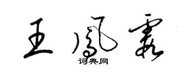 梁锦英王凤霞草书个性签名怎么写
