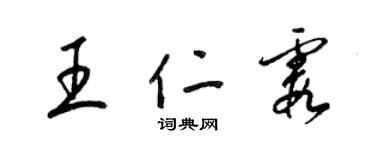 梁锦英王仁霞草书个性签名怎么写