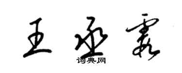 梁锦英王丞霞草书个性签名怎么写
