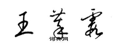 梁锦英王萃霞草书个性签名怎么写