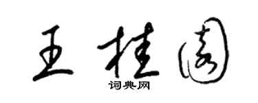 梁锦英王桂园草书个性签名怎么写