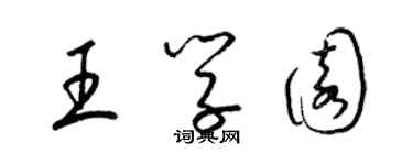 梁锦英王学园草书个性签名怎么写
