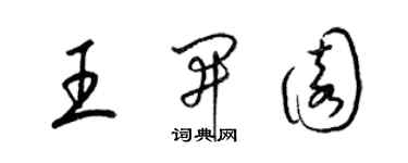梁锦英王开园草书个性签名怎么写