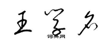 梁锦英王学名草书个性签名怎么写
