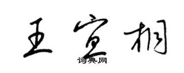 梁锦英王宜桐草书个性签名怎么写