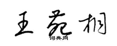梁锦英王苑桐草书个性签名怎么写