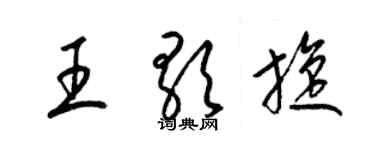 梁锦英王歌旋草书个性签名怎么写