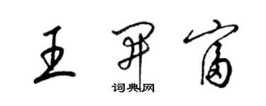 梁锦英王开富草书个性签名怎么写