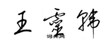梁锦英王灵韩草书个性签名怎么写