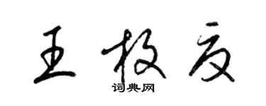 梁锦英王枚夏草书个性签名怎么写