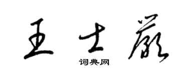 梁锦英王士严草书个性签名怎么写