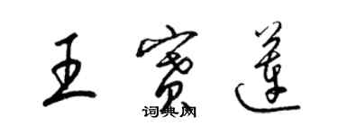 梁锦英王赛莲草书个性签名怎么写