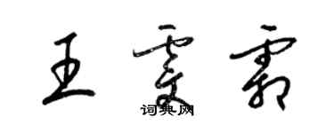 梁锦英王雯霜草书个性签名怎么写