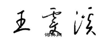 梁锦英王雯溪草书个性签名怎么写