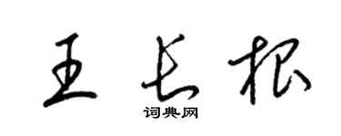 梁锦英王长根草书个性签名怎么写