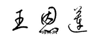 梁锦英王恩莲草书个性签名怎么写